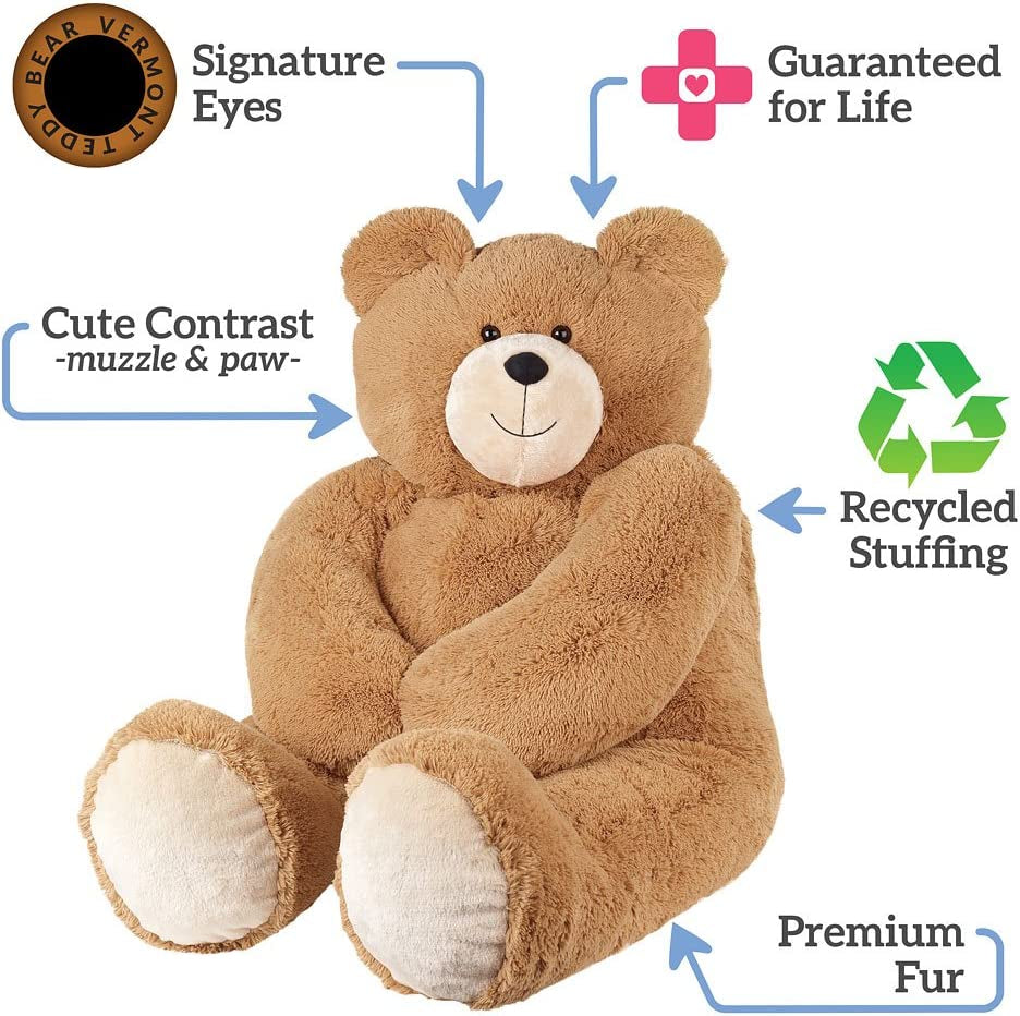 Christmas Teddy Bear - Christmas Stuffed Animals, Jumbo, 4 Foot, 48", 4 FT